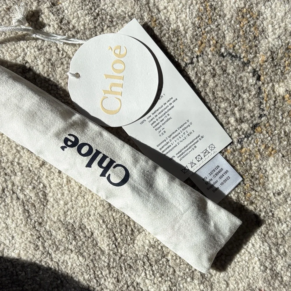 Chloé Navy, Cream & Tan Canvas Tote